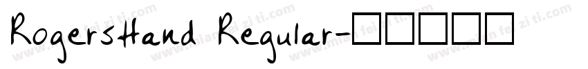 RogersHand Regular字体转换